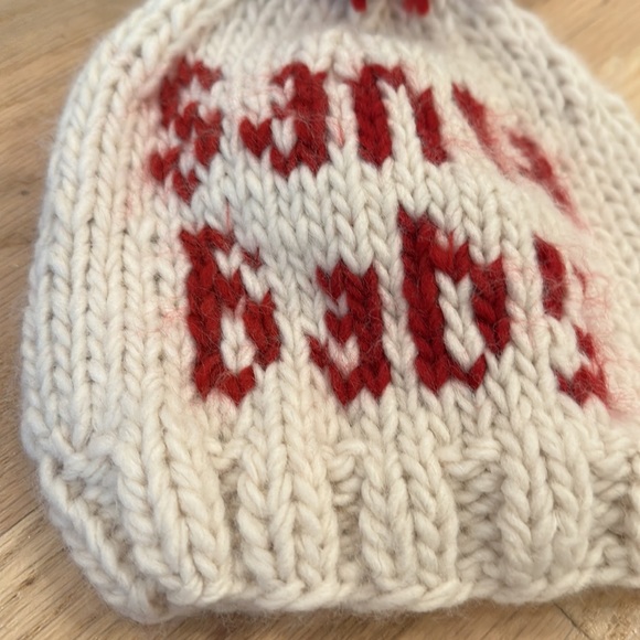 Santa Baby Knit Pom Hat 6-24 mo size - Picture 6 of 9